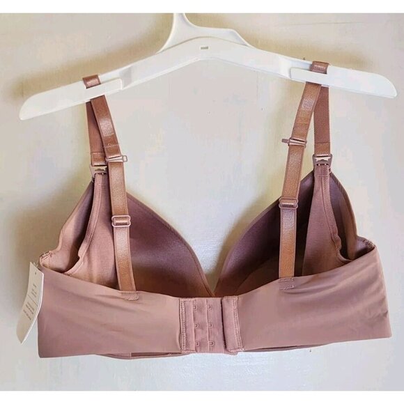 New Auden Women's Pink Nursing Lightly Line Wireless Bra Adjustable Size 32D - Picture 5 of 6